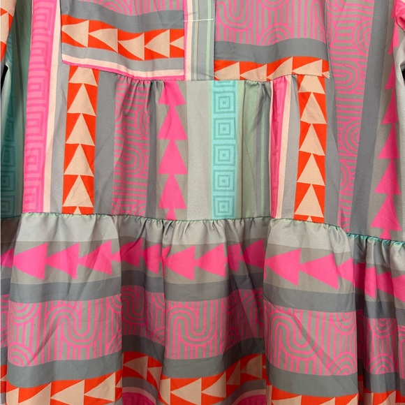 Colorful Geometric Pattern Dress - Picture 2 of 3